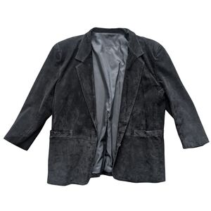 Vintage‎ Caviar Woman's Size Large Suede Leather Blazer Jacket